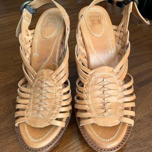 Frye leather platform sandals